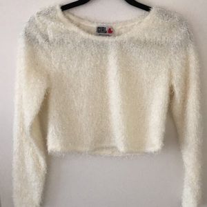 Cozy cream cropped sweater